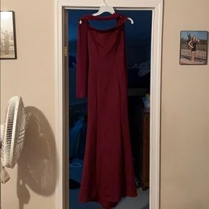 Maroon prom dress